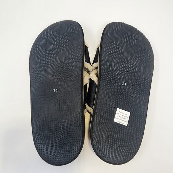 Alohas Marshmallow Black Leather Platform Sandal Women Size 39 US 8 Sherpa Lined - Picture 8 of 9